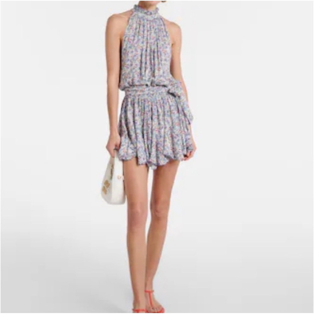 Poupette St. Barth Bianca floral mini dress M resort beach vacation coastal
